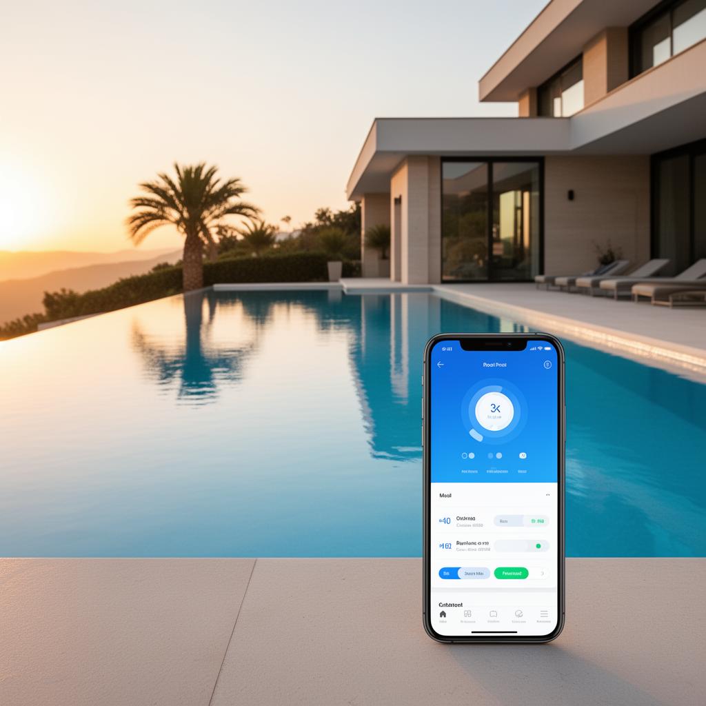 Piscina di lusso controllata da app smart